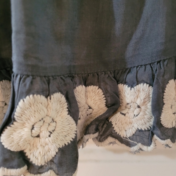 NWT Boho Blue Embroidered & Beaded Babydoll Tank Top - Picture 15 of 15